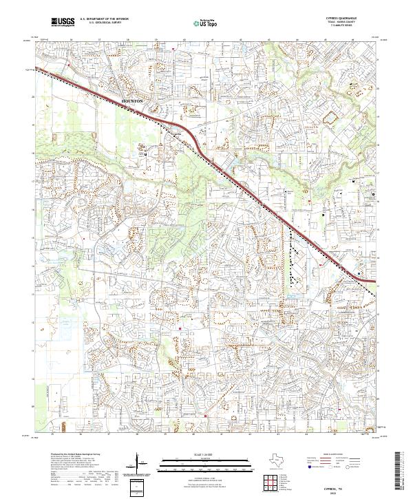 USGS Topographic Map – Cypress