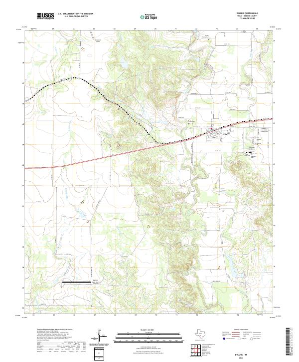 USGS Topographic Map – D'Hanis