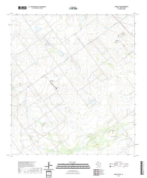 USGS Topographic Map – Dabney Tank