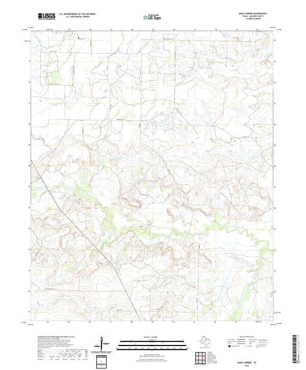 USGS Topographic Map – Dads Corner