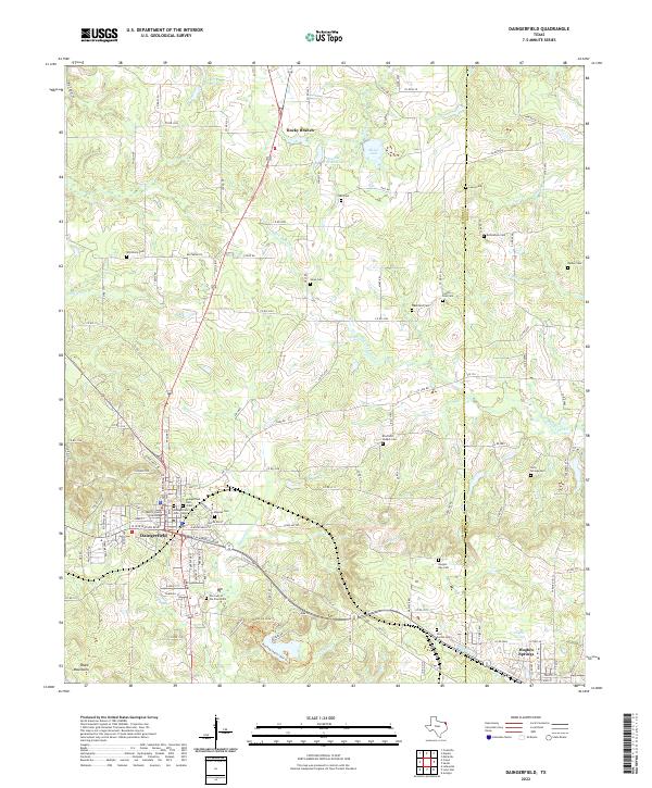 USGS Topographic Map – Daingerfield