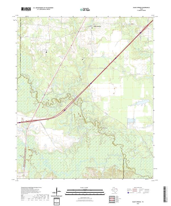 USGS Topographic Map – Dalby Springs