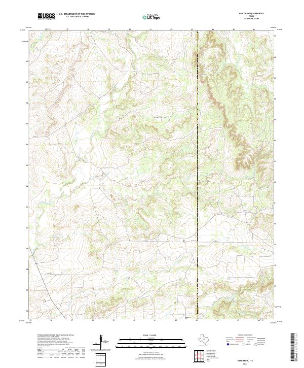 USGS Topographic Map – Dam Draw