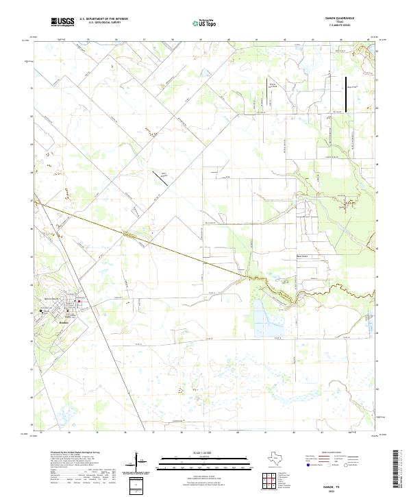 USGS Topographic Map – Damon