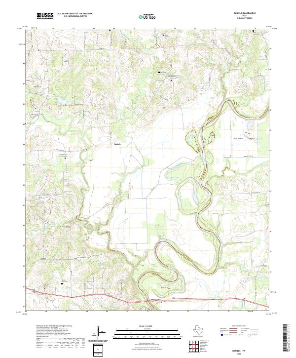 USGS Topographic Map – Daniels
