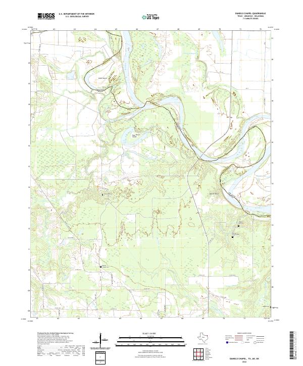 USGS Topographic Map – Daniels Chapel
