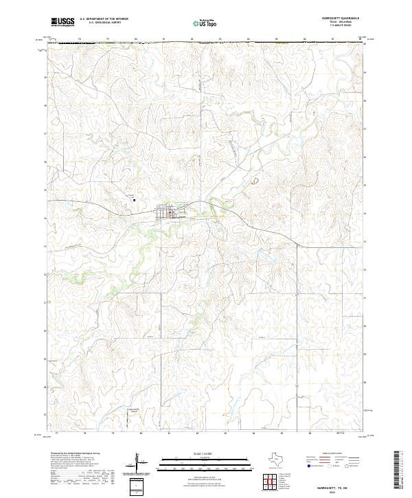 USGS Topographic Map – Darrouzett