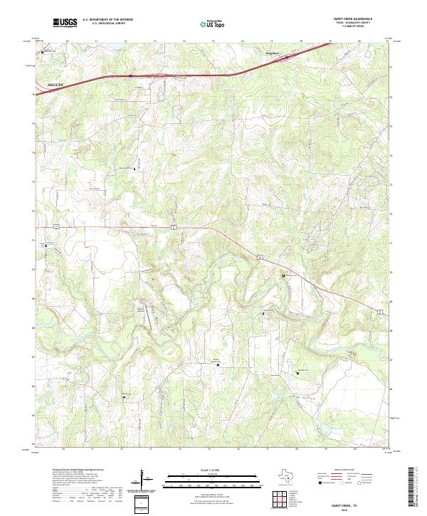 USGS Topographic Map – Darst Creek