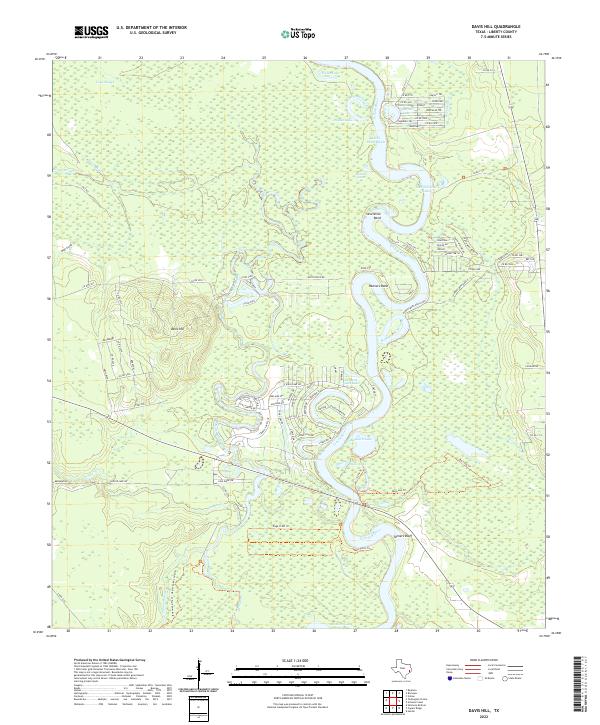 USGS Topographic Map – Davis Hill