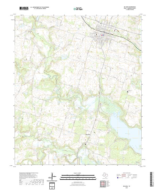 USGS Topographic Map – De Leon