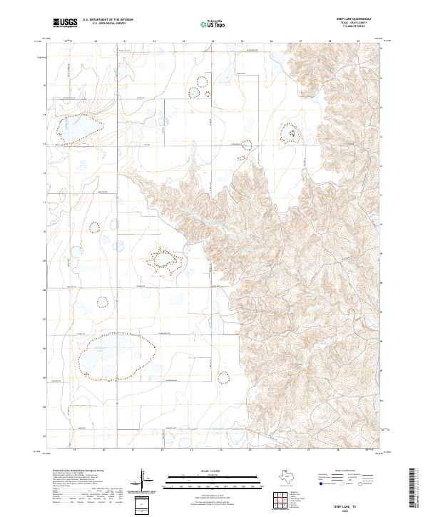USGS Topographic Map – Deep Lake