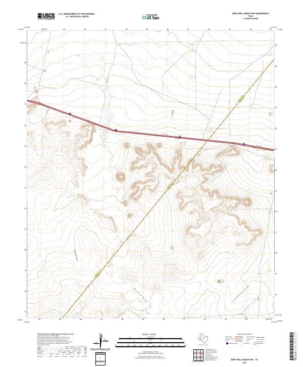 USGS Topographic Map – Deep Well Ranch NW