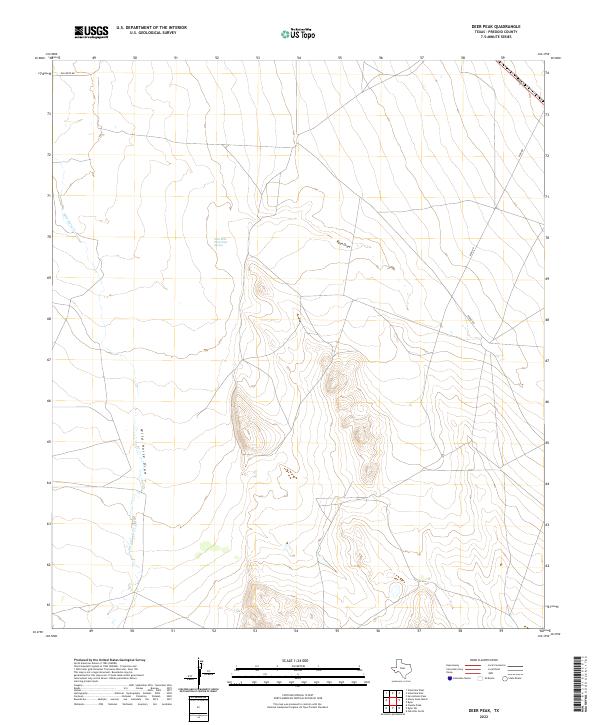 USGS Topographic Map – Deer Peak
