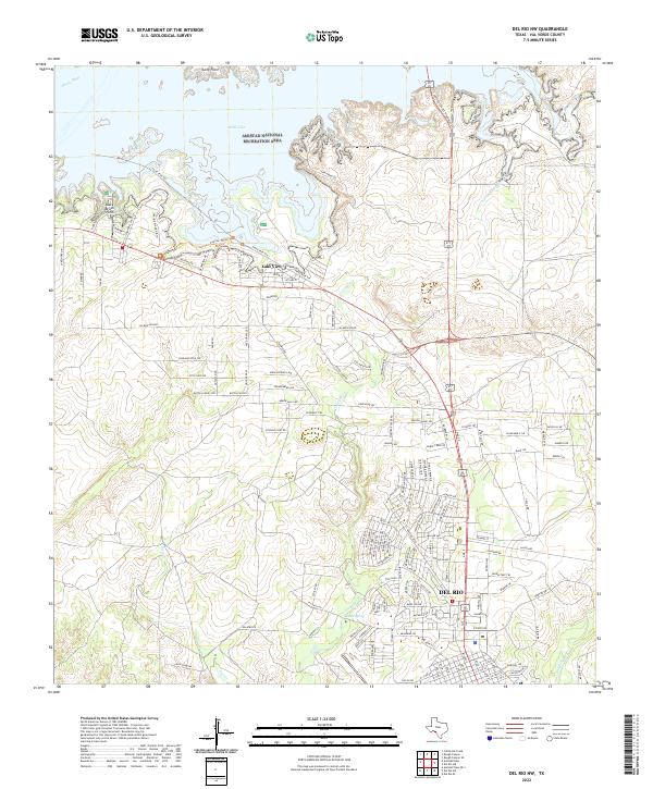 USGS Topographic Map – Del Rio NW