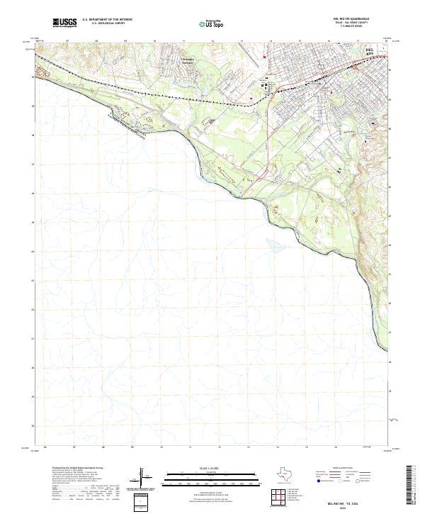 USGS Topographic Map – Del Rio SW