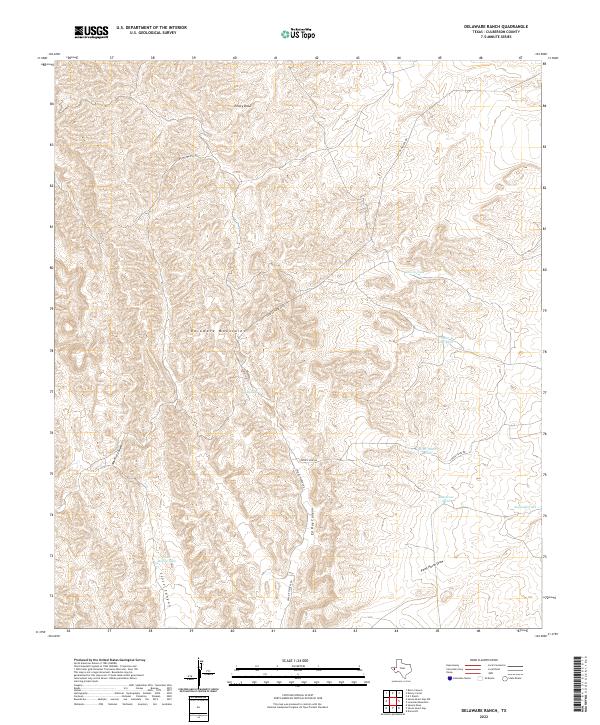 USGS Topographic Map – Delaware Ranch
