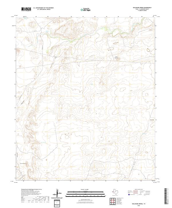 USGS Topographic Map – Delaware Spring