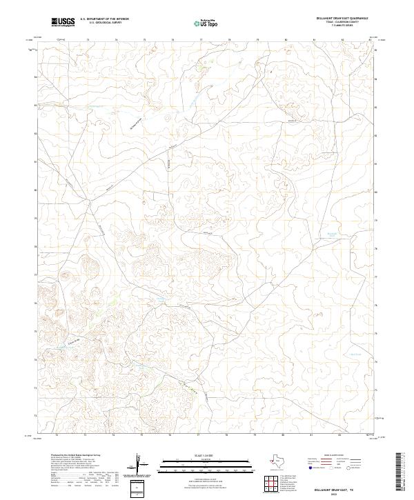 USGS Topographic Map – Dellahunt Draw East