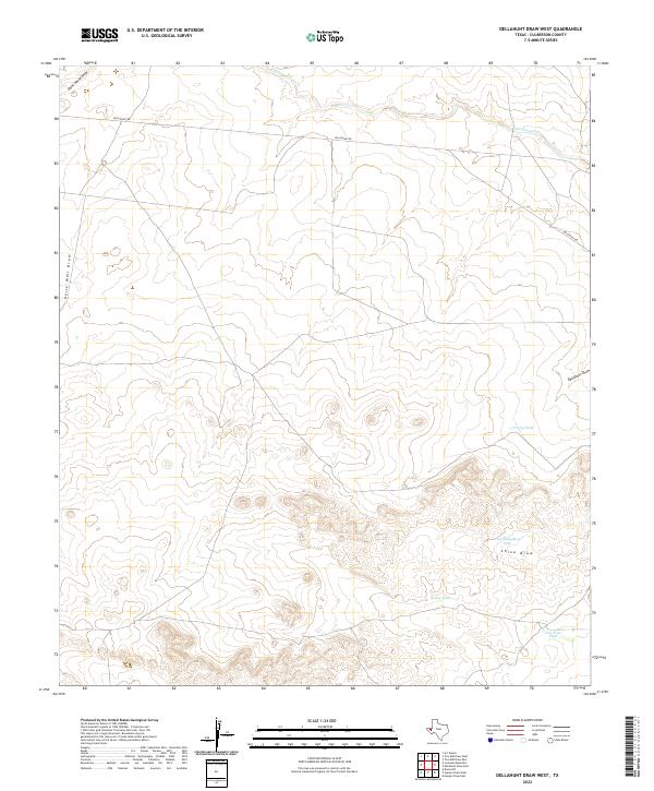 USGS Topographic Map – Dellahunt Draw West