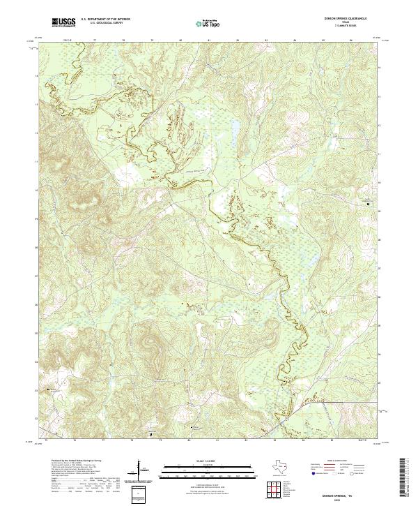 USGS Topographic Map – Denson Springs