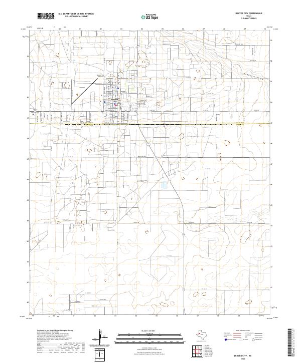 USGS Topographic Map – Denver City