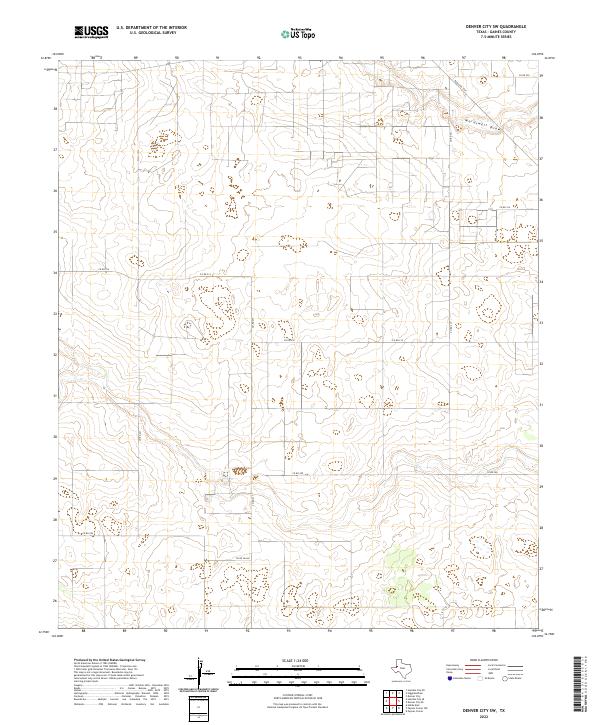2022 Map of Denver City SW, 2022 Print
