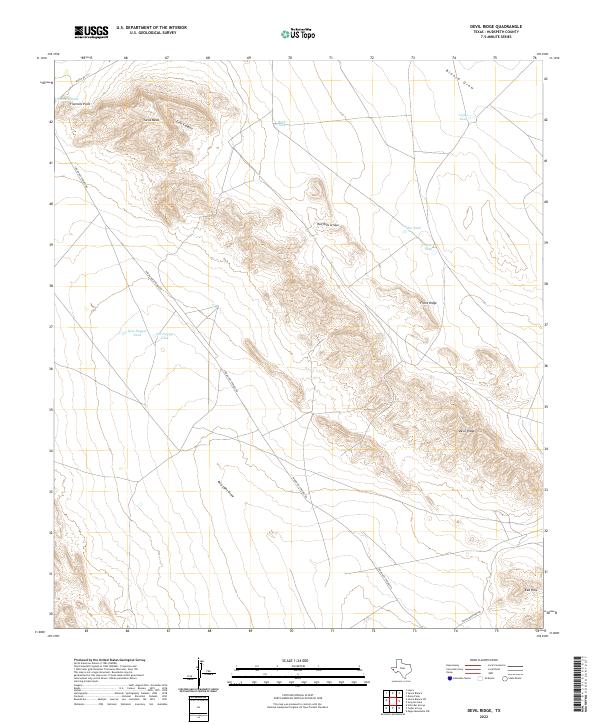 USGS Topographic Map – Devil Ridge