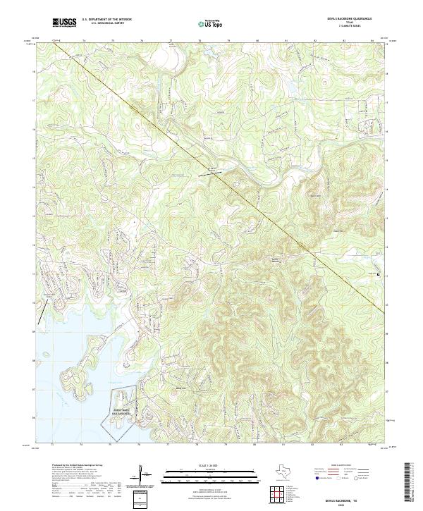 USGS Topographic Map – Devils Backbone