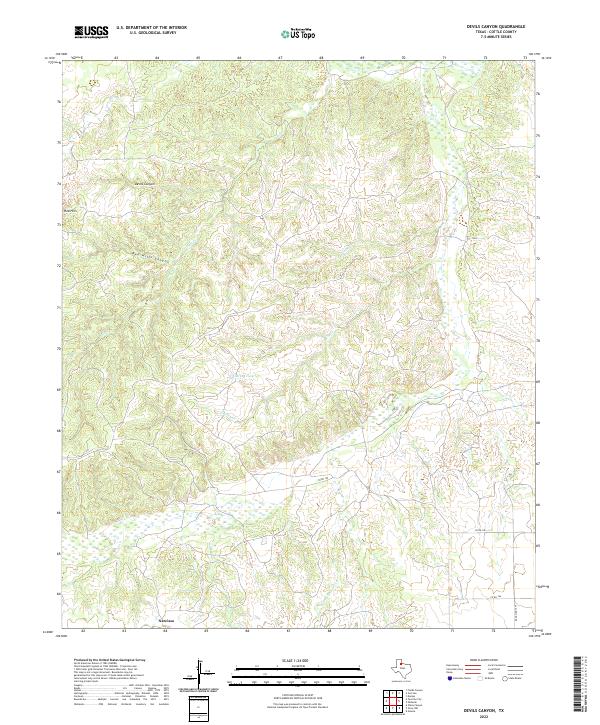 USGS Topographic Map – Devils Canyon