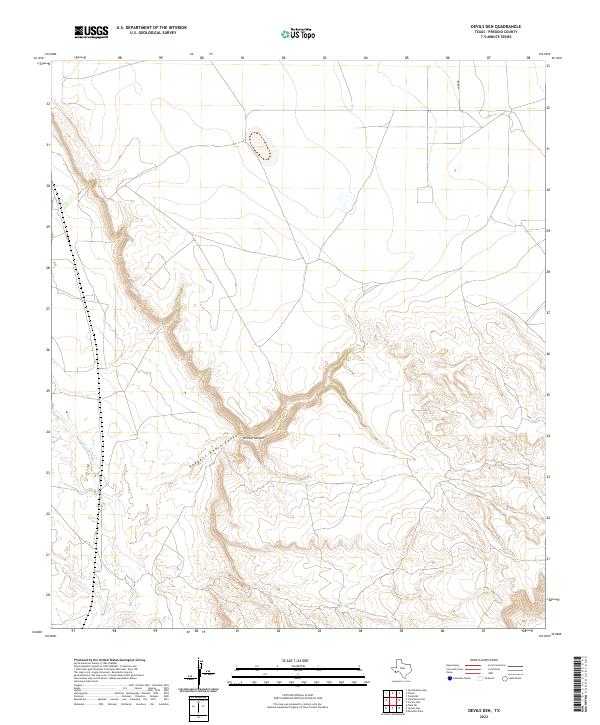 USGS Topographic Map – Devils Den