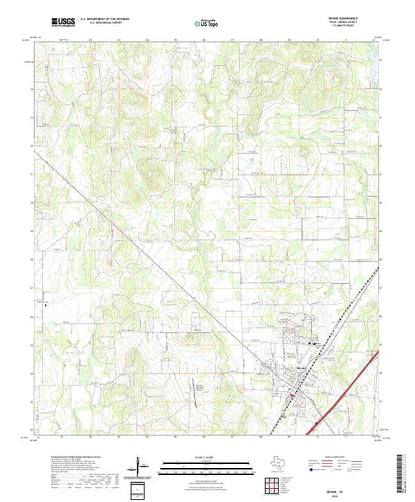USGS Topographic Map – Devine
