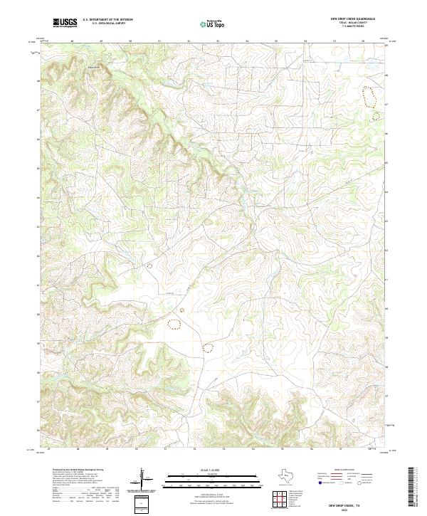 USGS Topographic Map – Dew Drop Creek