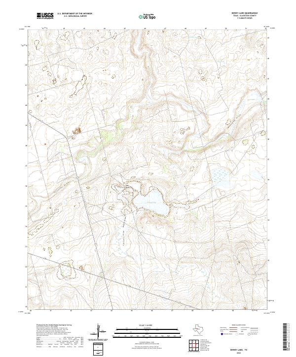 USGS Topographic Map – Dewey Lake