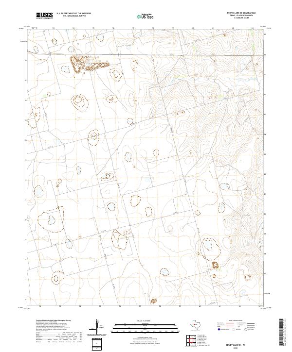 USGS Topographic Map – Dewey Lake SE