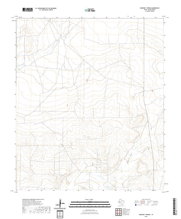 USGS Topographic Map – Diamond Y Spring