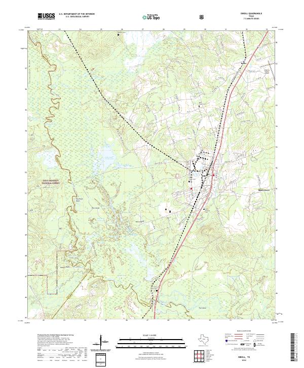 USGS Topographic Map – Diboll