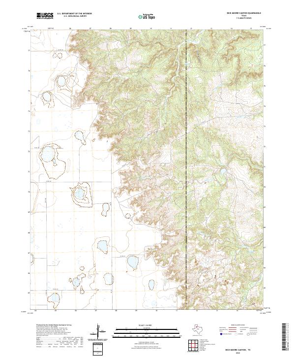 USGS Topographic Map – Dick Moore Canyon