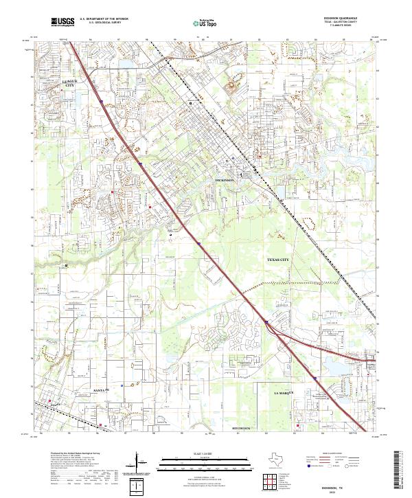 USGS Topographic Map – Dickinson
