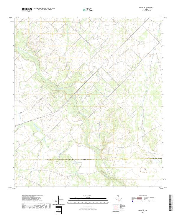 USGS Topographic Map – Dilley NE