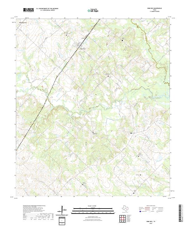 USGS Topographic Map – Dime Box