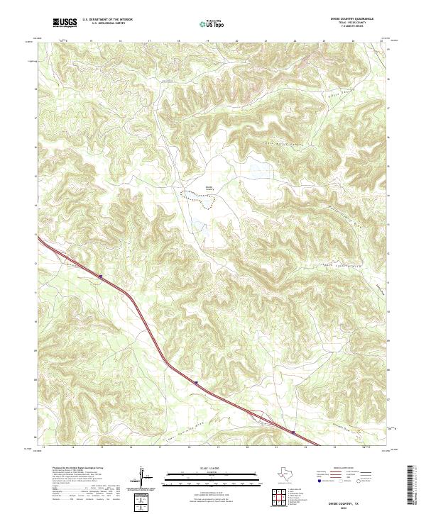 USGS Topographic Map – Divide Country