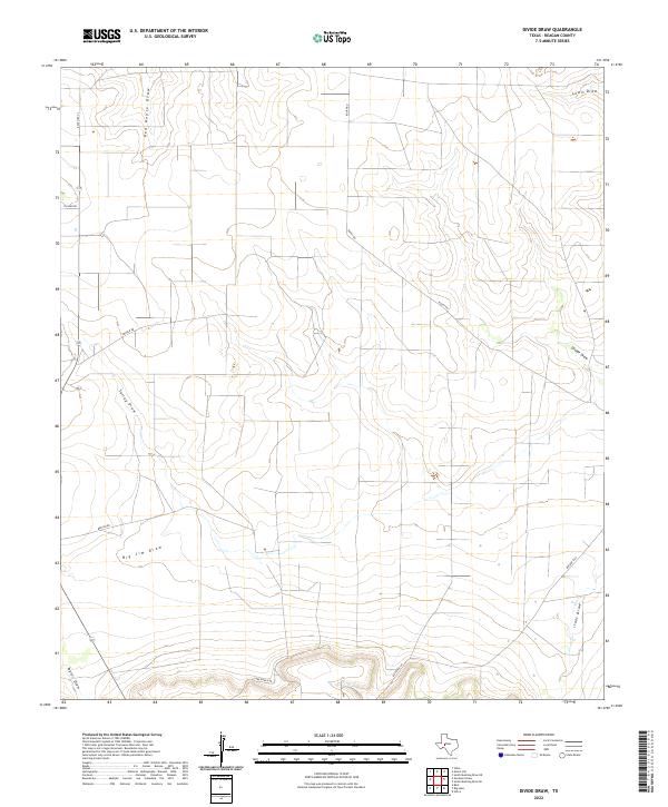 USGS Topographic Map – Divide Draw