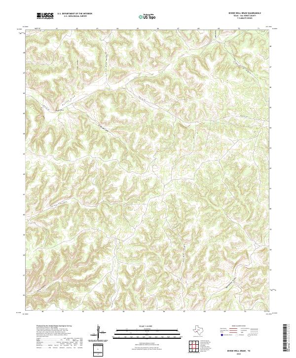 USGS Topographic Map – Divide Well Draw