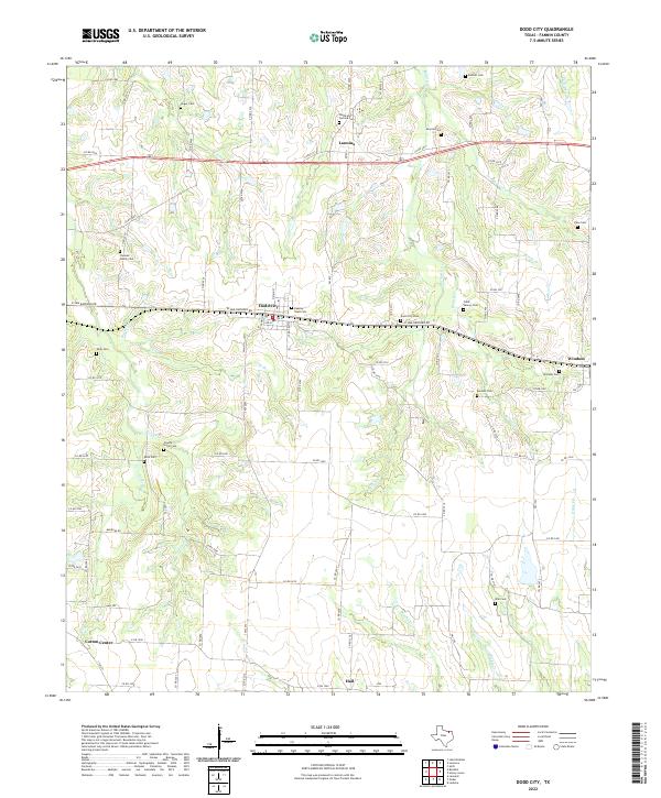 USGS Topographic Map – Dodd City