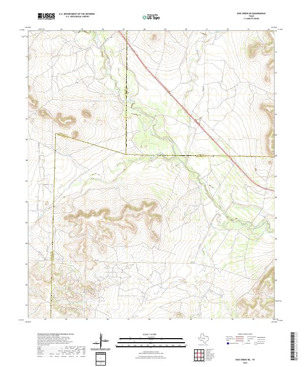 USGS Topographic Map – Dog Creek NE