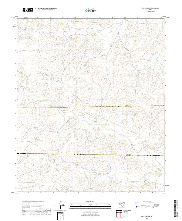 2022 Map of Dog Creek SW, 2022 Print