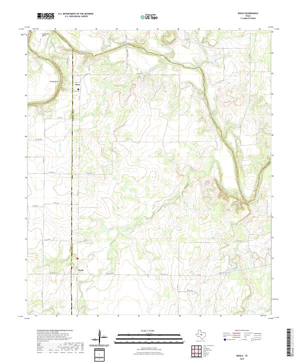USGS Topographic Map – Doole