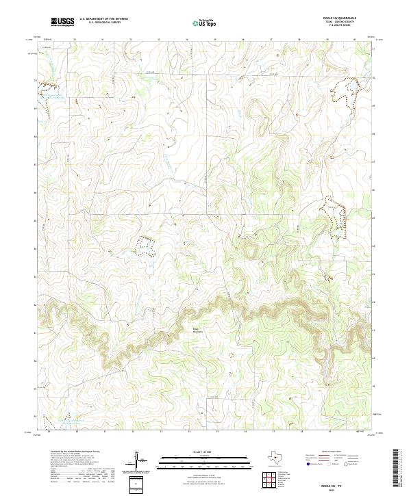 USGS Topographic Map – Doole SW