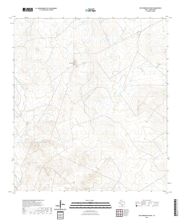USGS Topographic Map – Dos Hermanos Peaks
