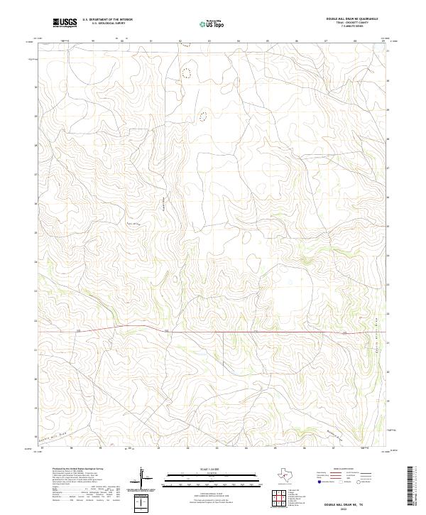 USGS Topographic Map – Double Mill Draw NE